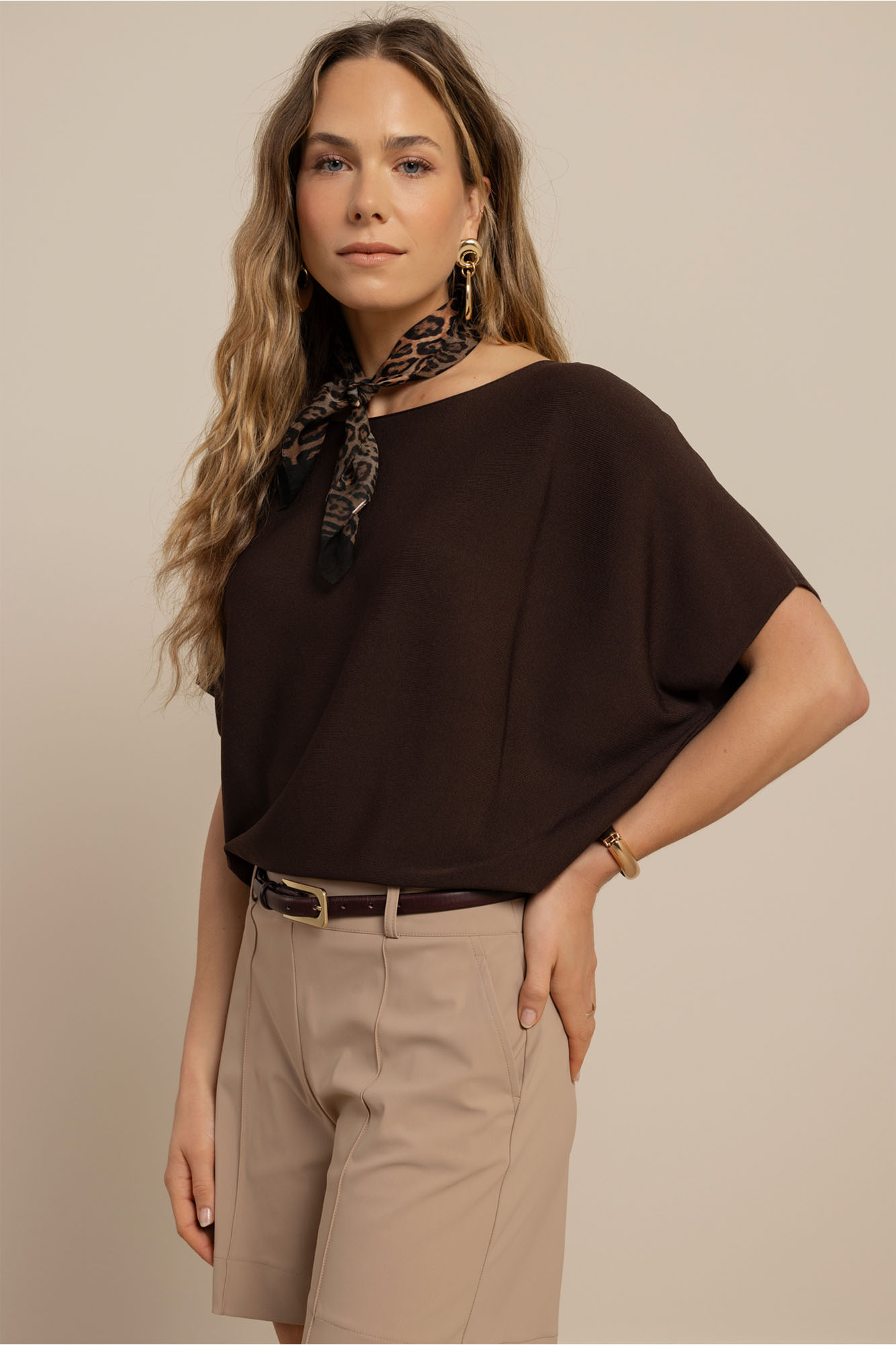 Studio Anneloes Dames T-shirt Bruin 3