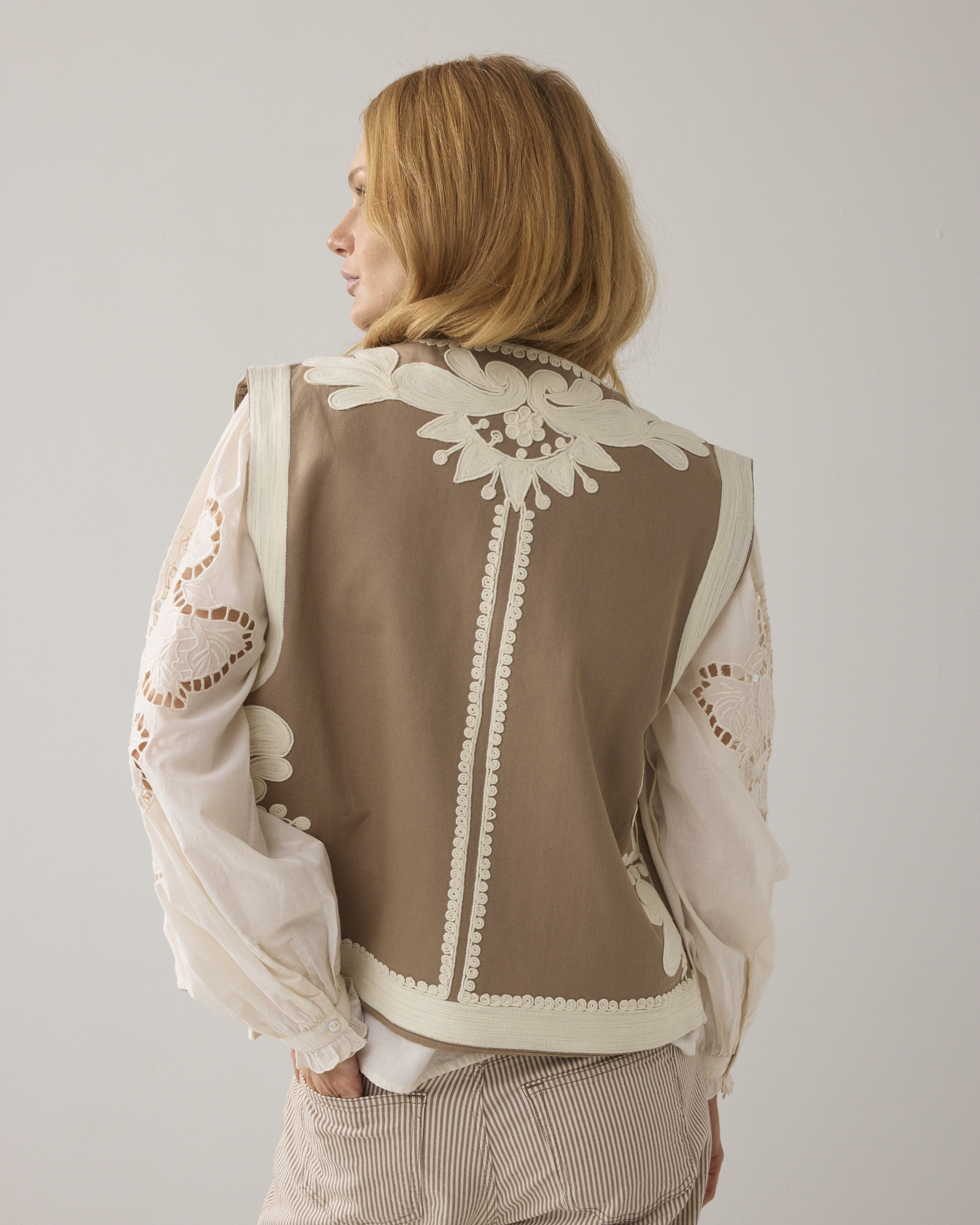 Summum Dames Gilet Beige 3
