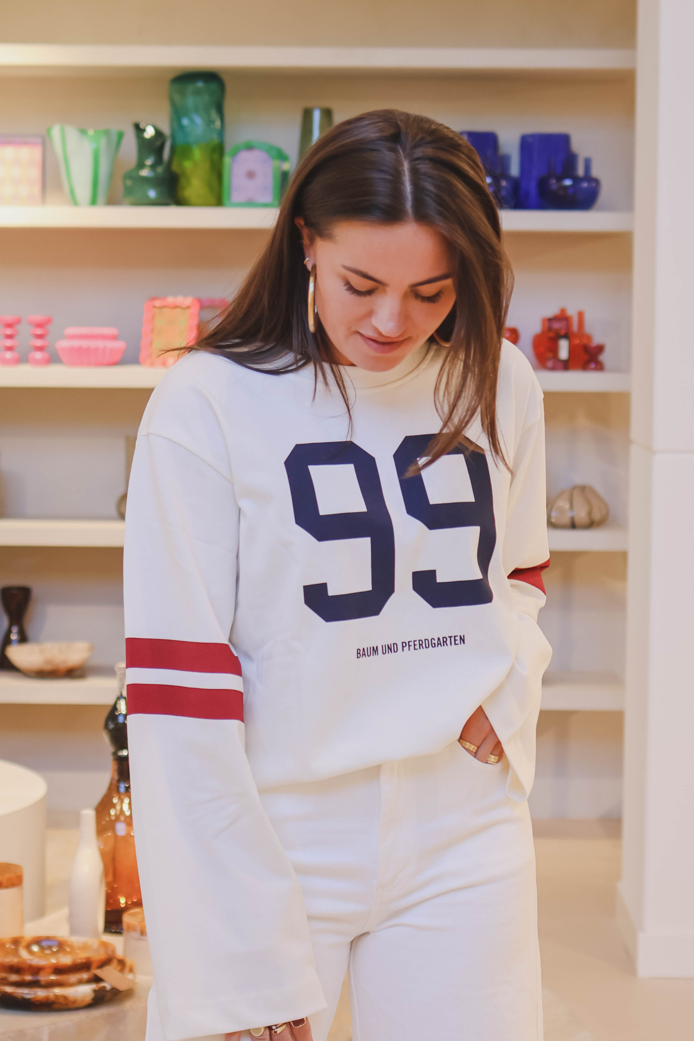 Baum und Pferdgarten Dames T-shirt Beige 1