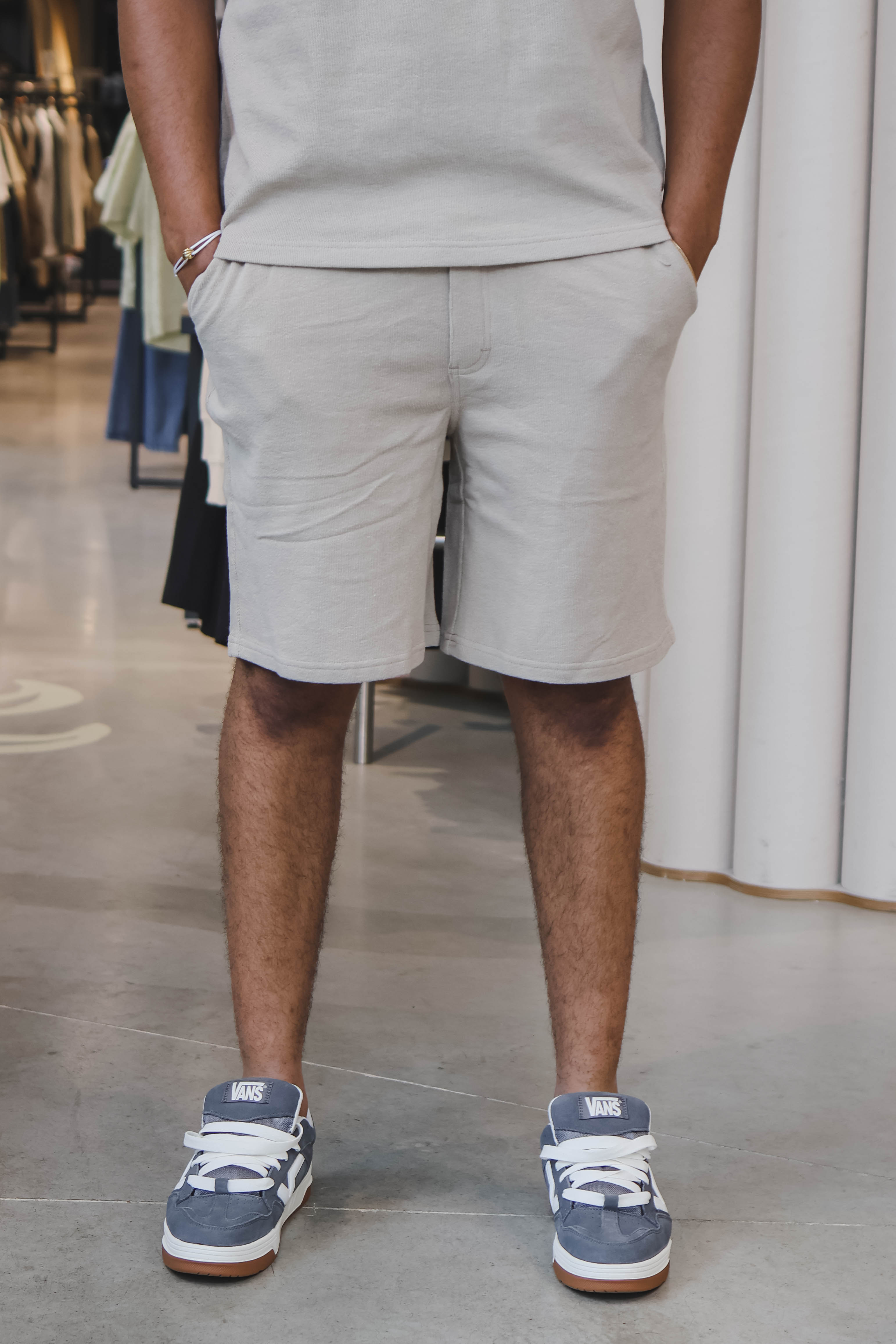 LAW OF THE SEA Heren Short Denim Grijs 1