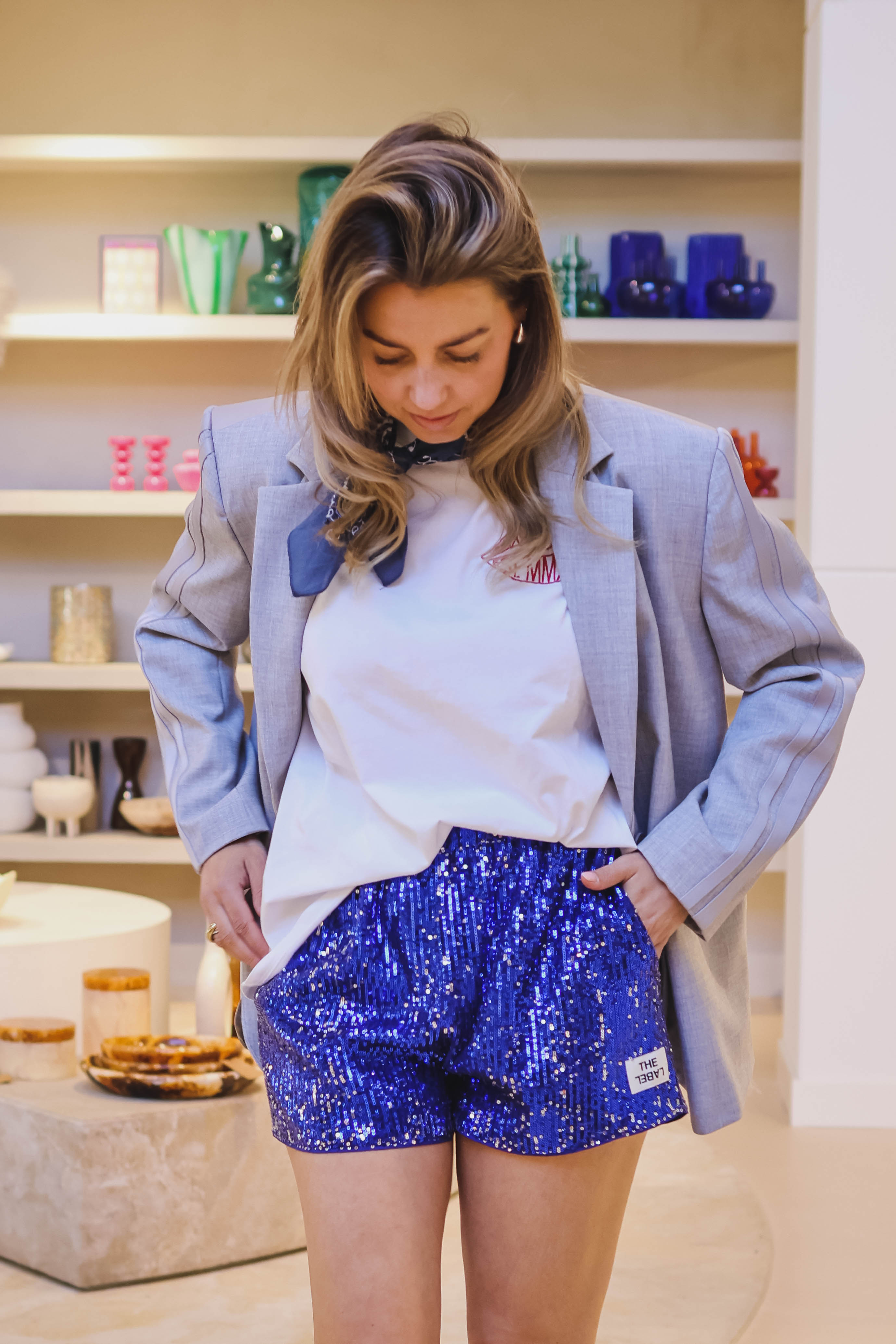 Alix Dames Short Blauw 2