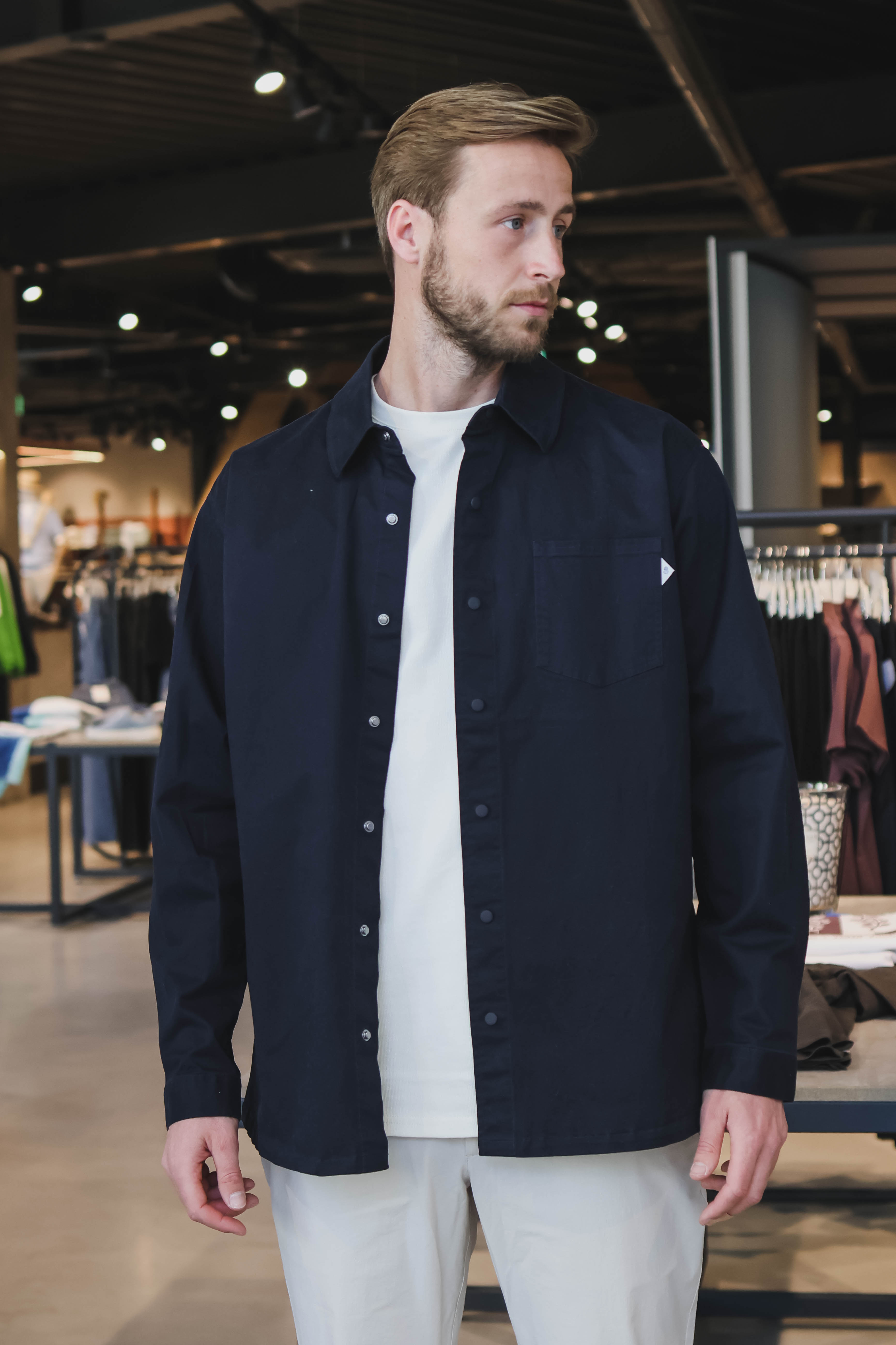 LAW OF THE SEA Heren Overshirt Blauw 1