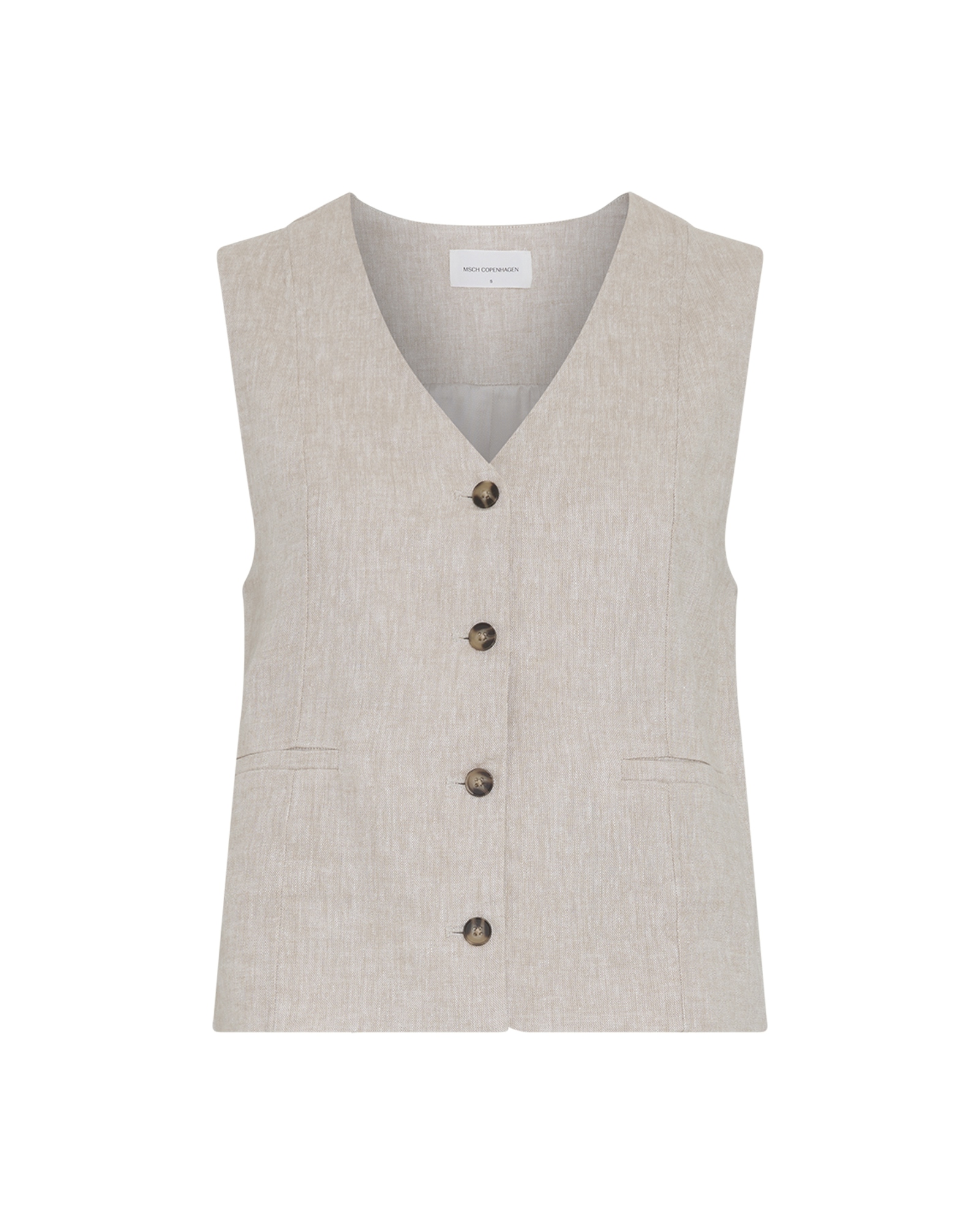Msch Copenhagen Dames Gilet Beige 1