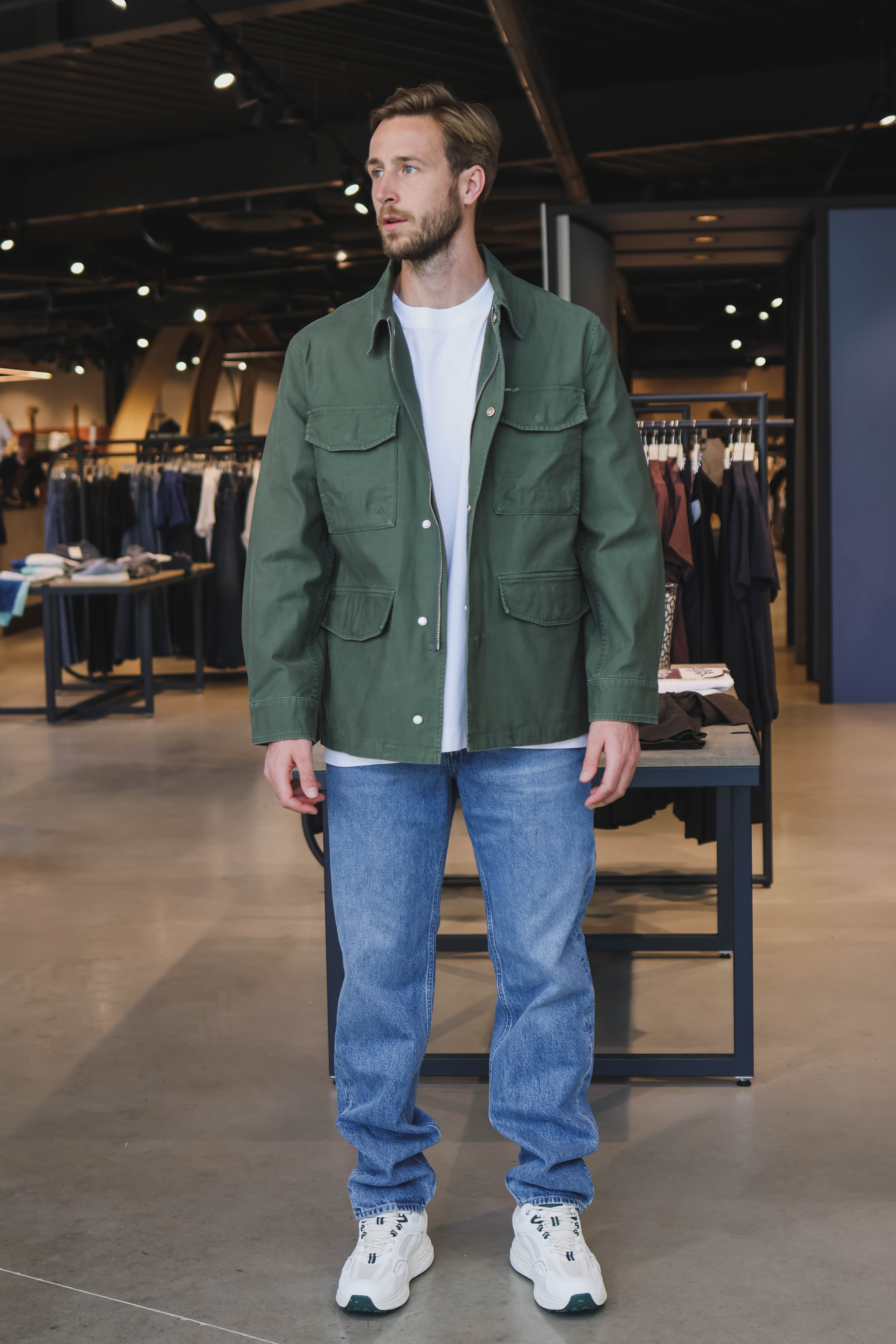 Closed Heren Overshirt Groen 3