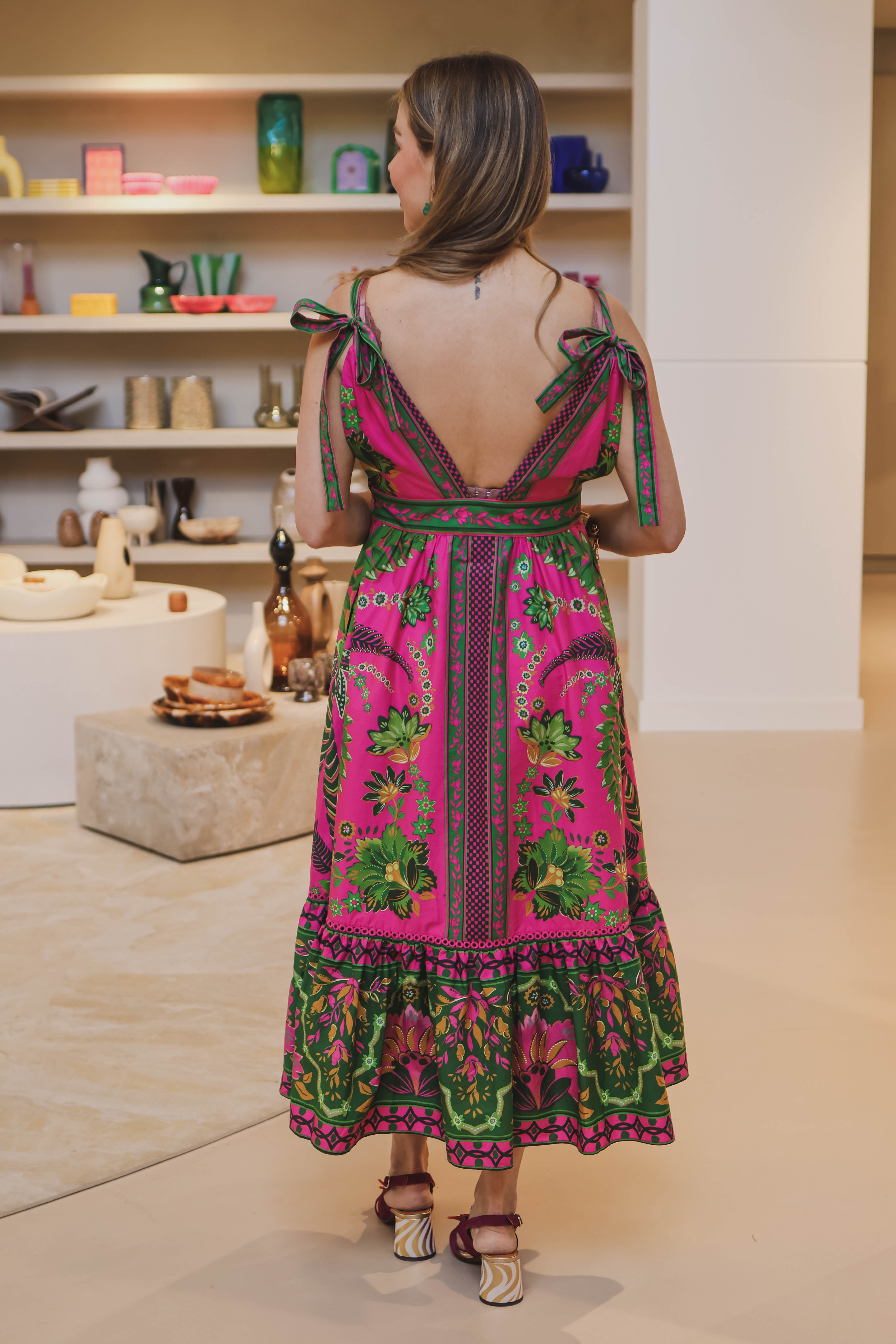 Farm Rio Dames Jurk Roze 3