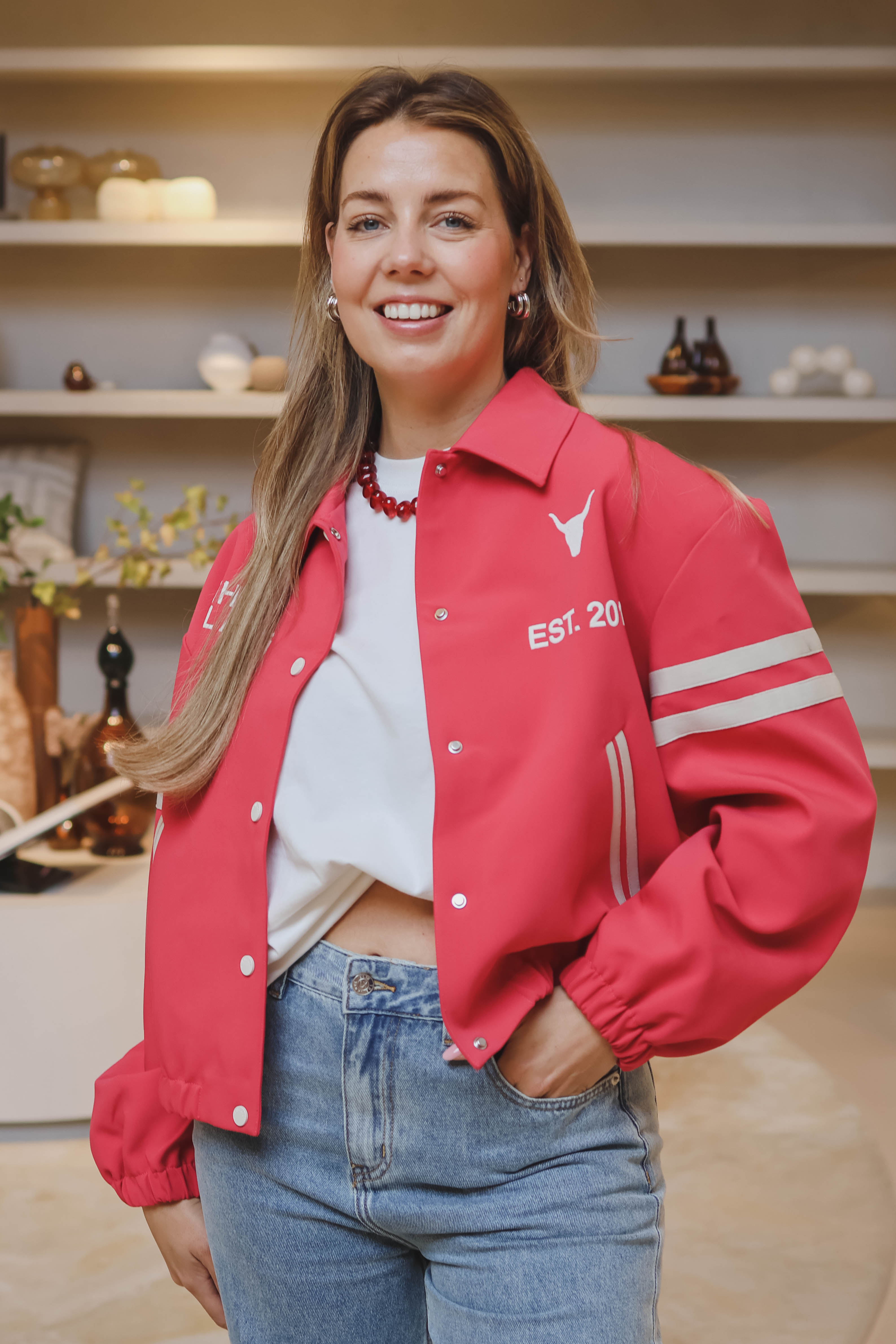 Alix Dames Vest Roze 1