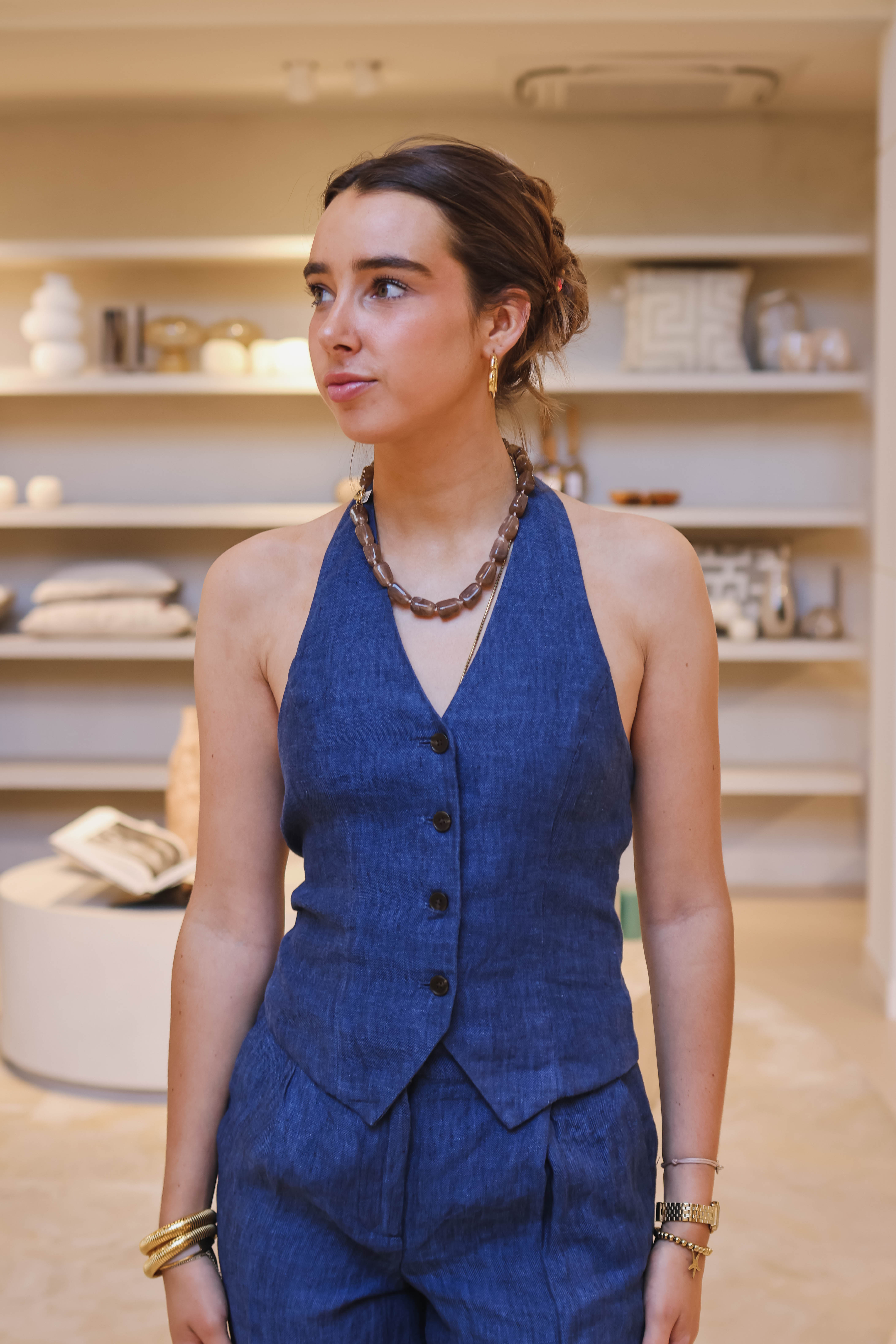 Msch Copenhagen Dames Gilet Blauw 1