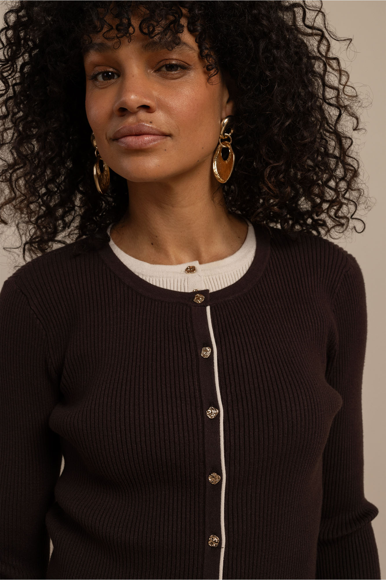 Studio Anneloes Dames Vest Bruin 3