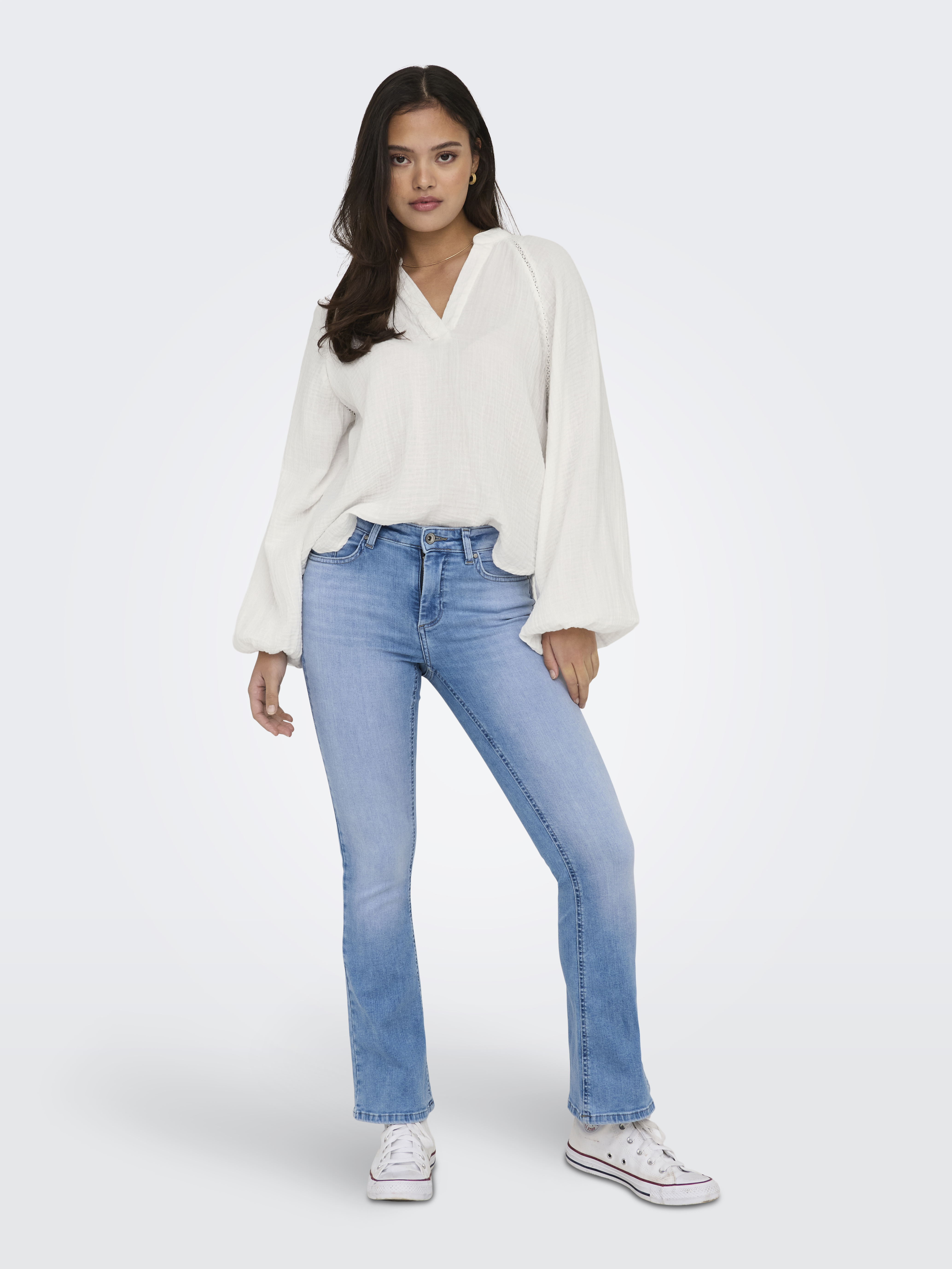Only Collectie Dames Blouse Wit 2