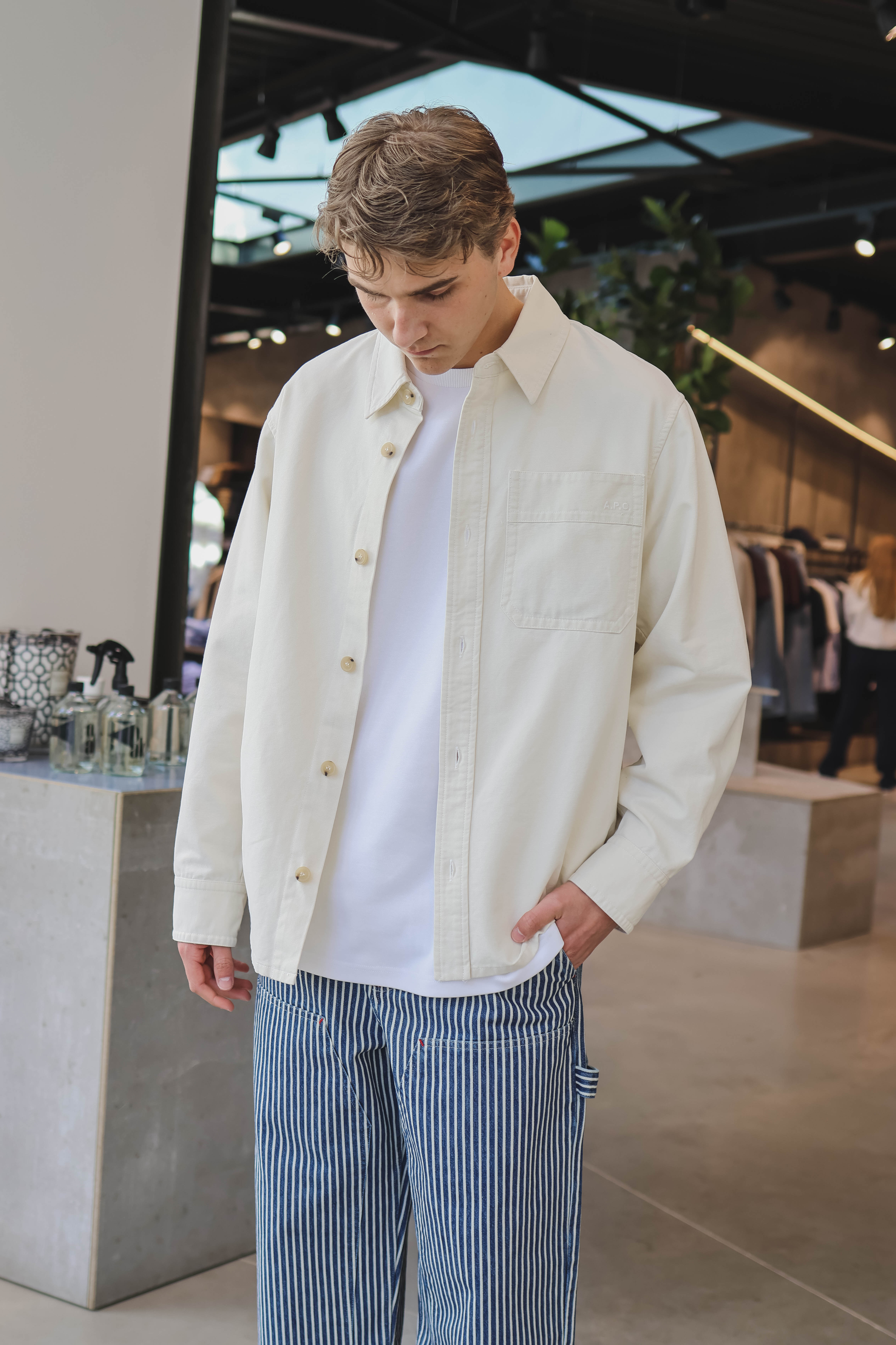 A.P.C. Heren Overshirt Wit 1