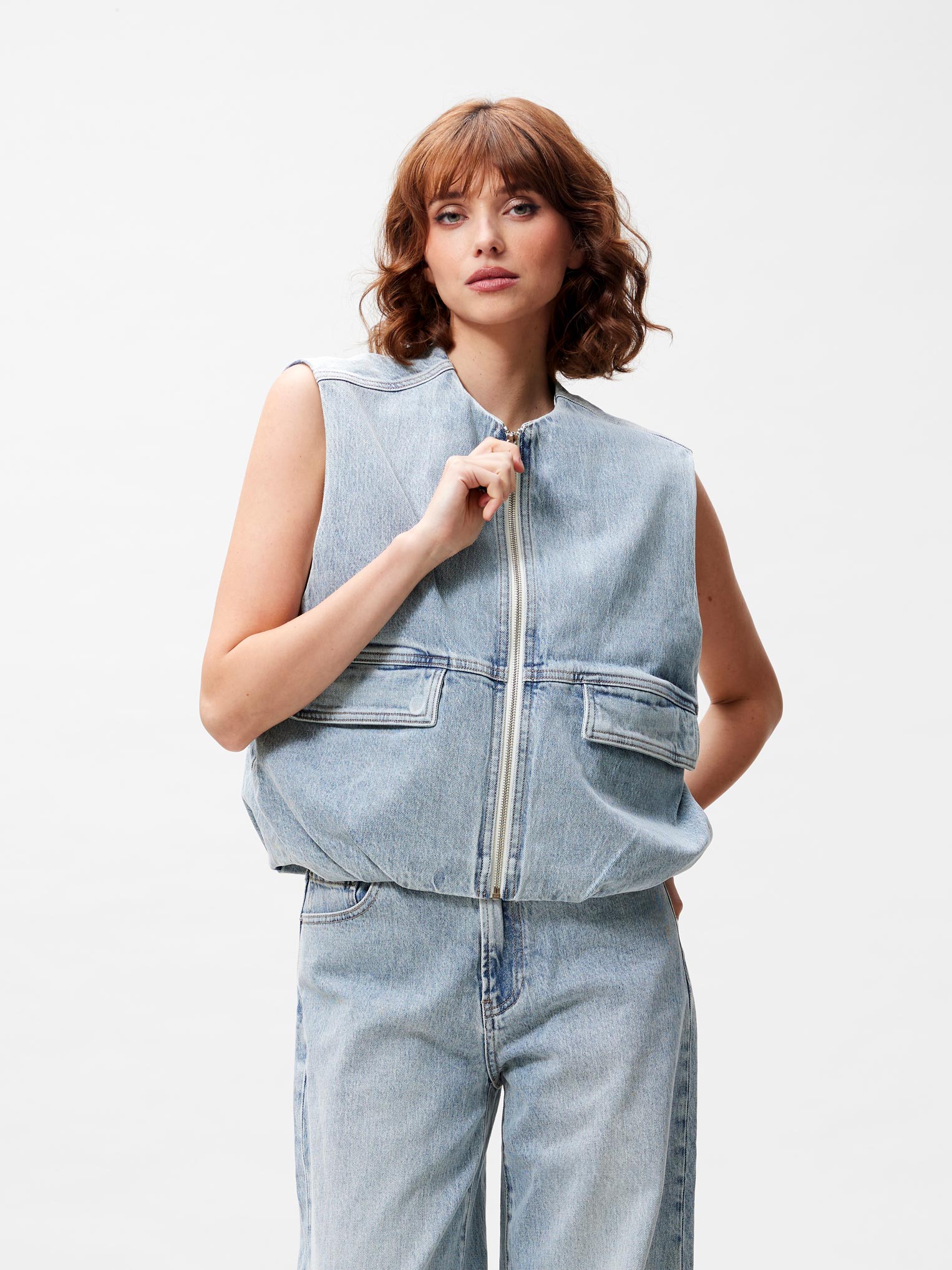 Catwalk Junkie Dames Gilet Blauw 2
