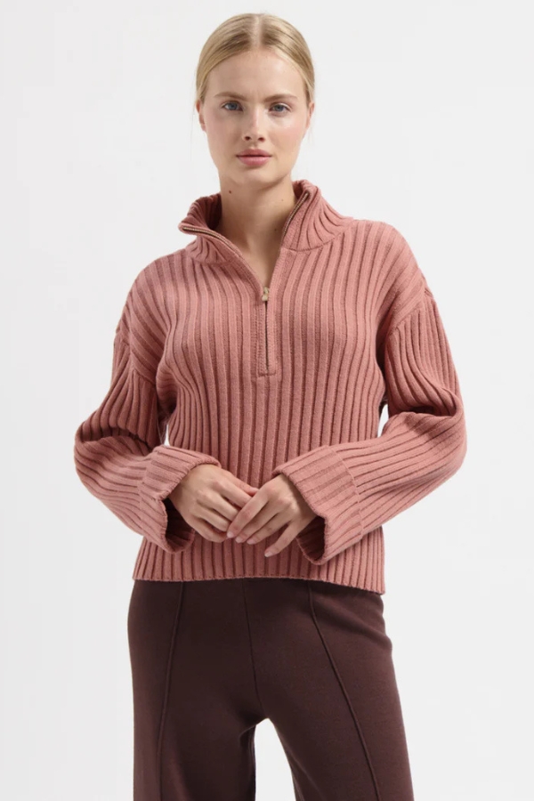 Avec Elan Dames Trui Roze 2