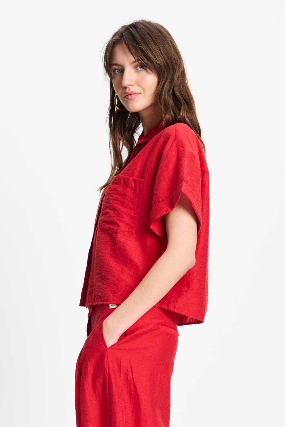Pom Amsterdam Dames Blouse Rood 3