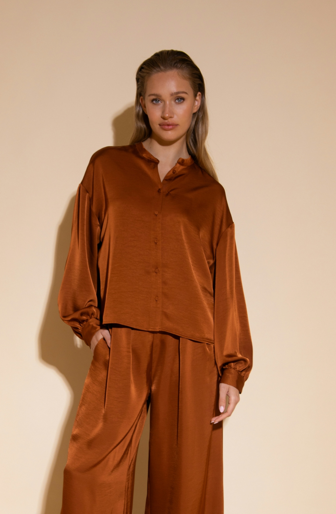 Amaya Amsterdam Dames Blouse Bruin 2
