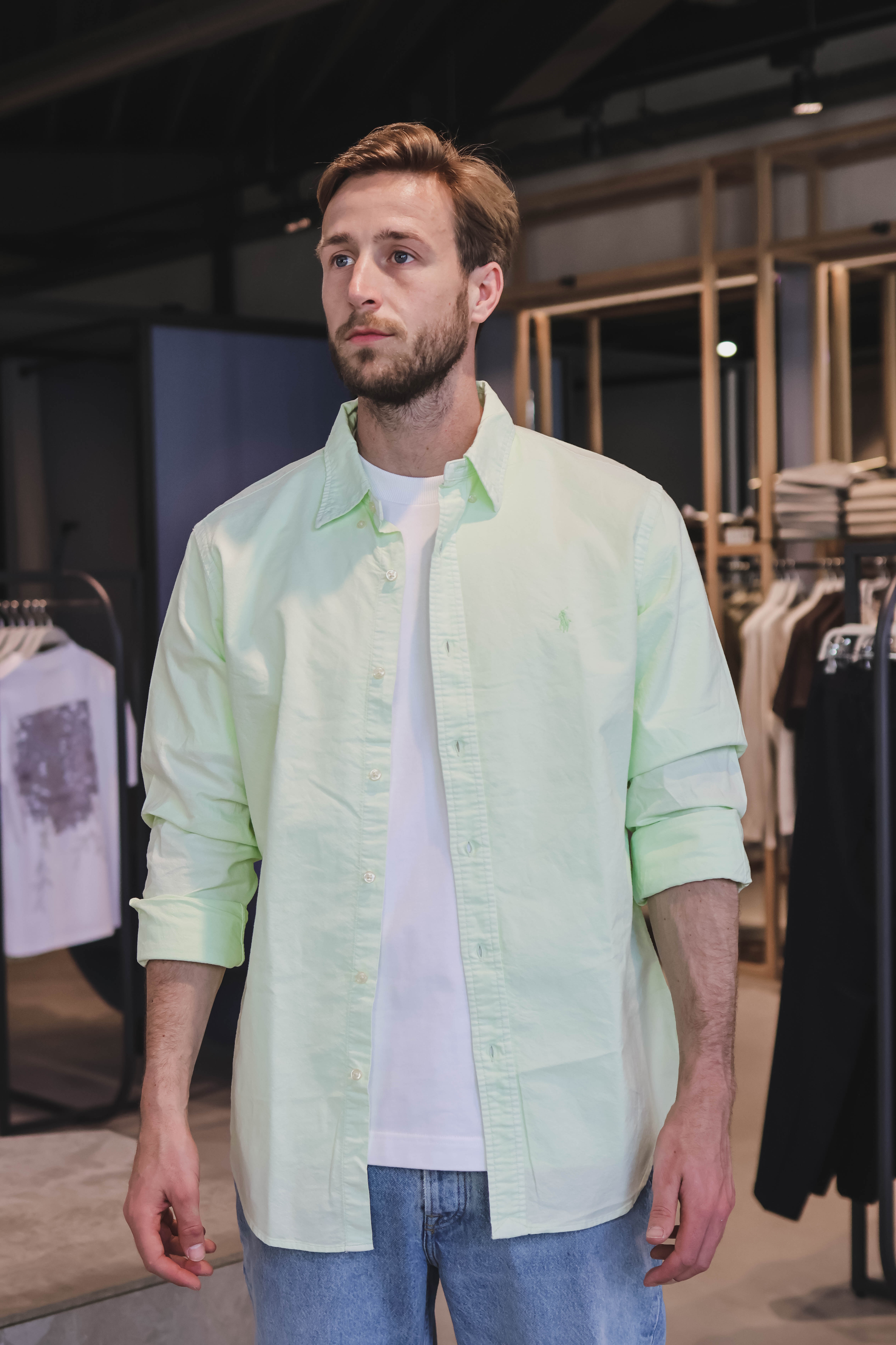 Ralph Lauren Heren Overhemd Groen 1