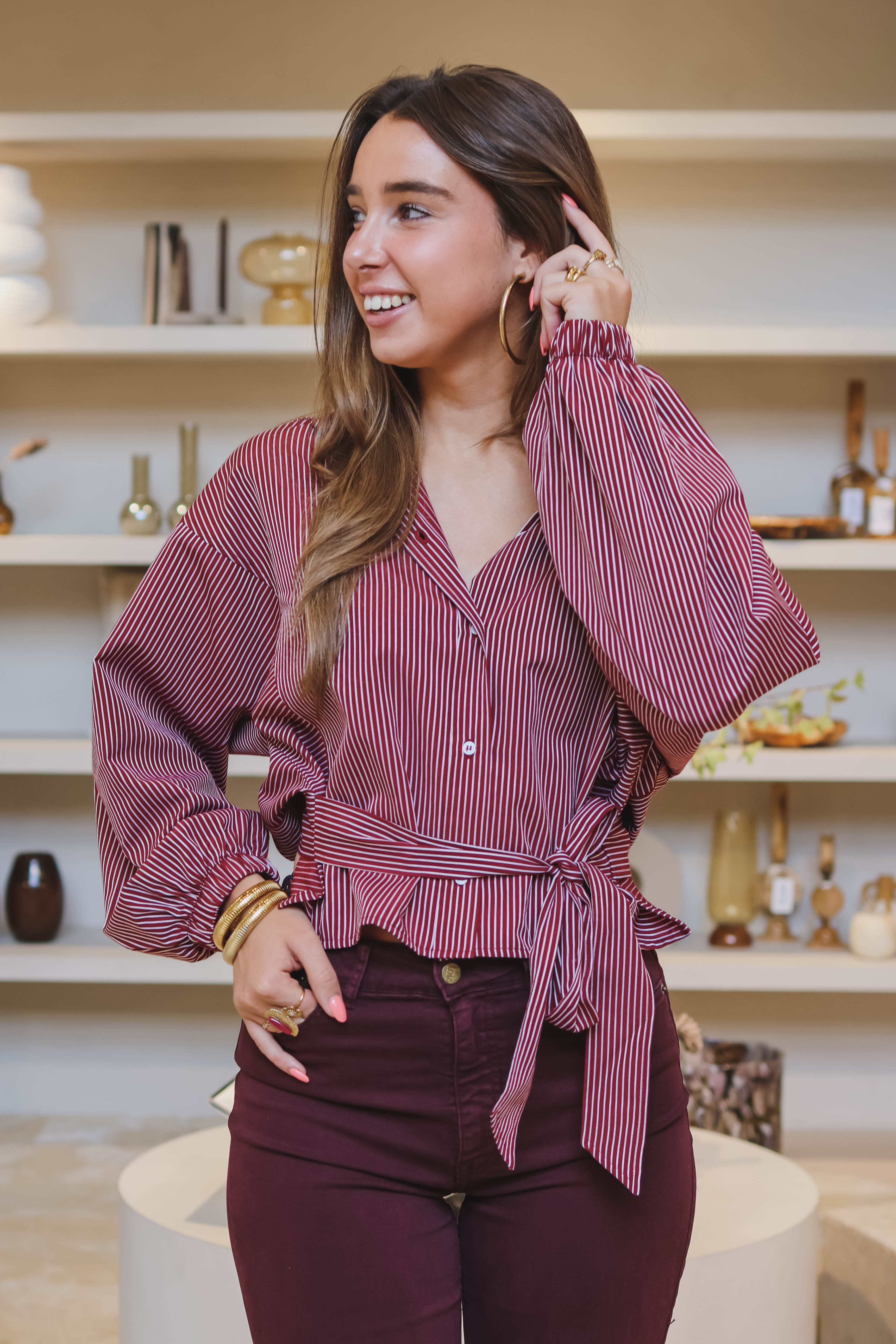 ANNA Dames Blouse Rood 1