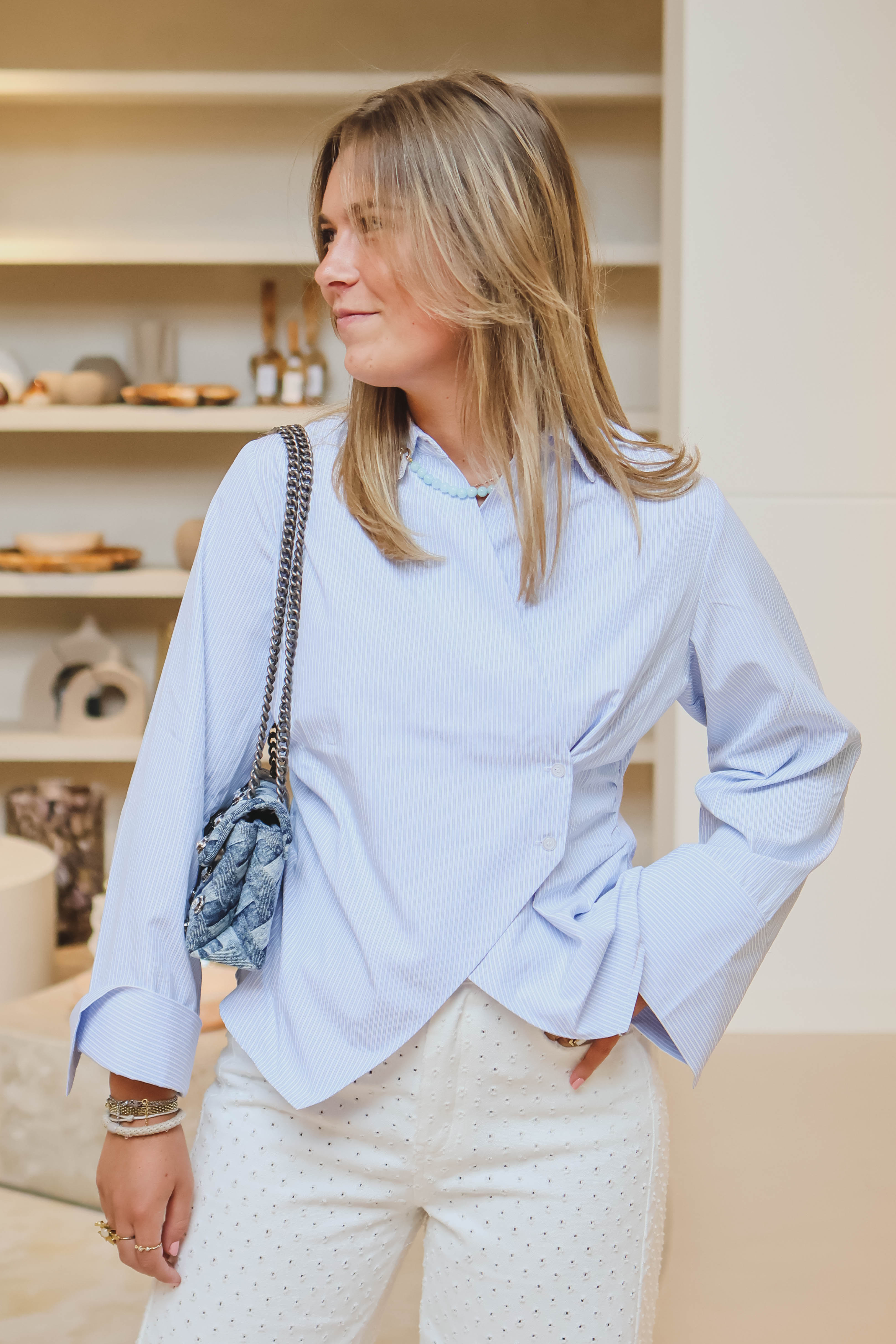 Neo  Noir Dames Top Blauw 1