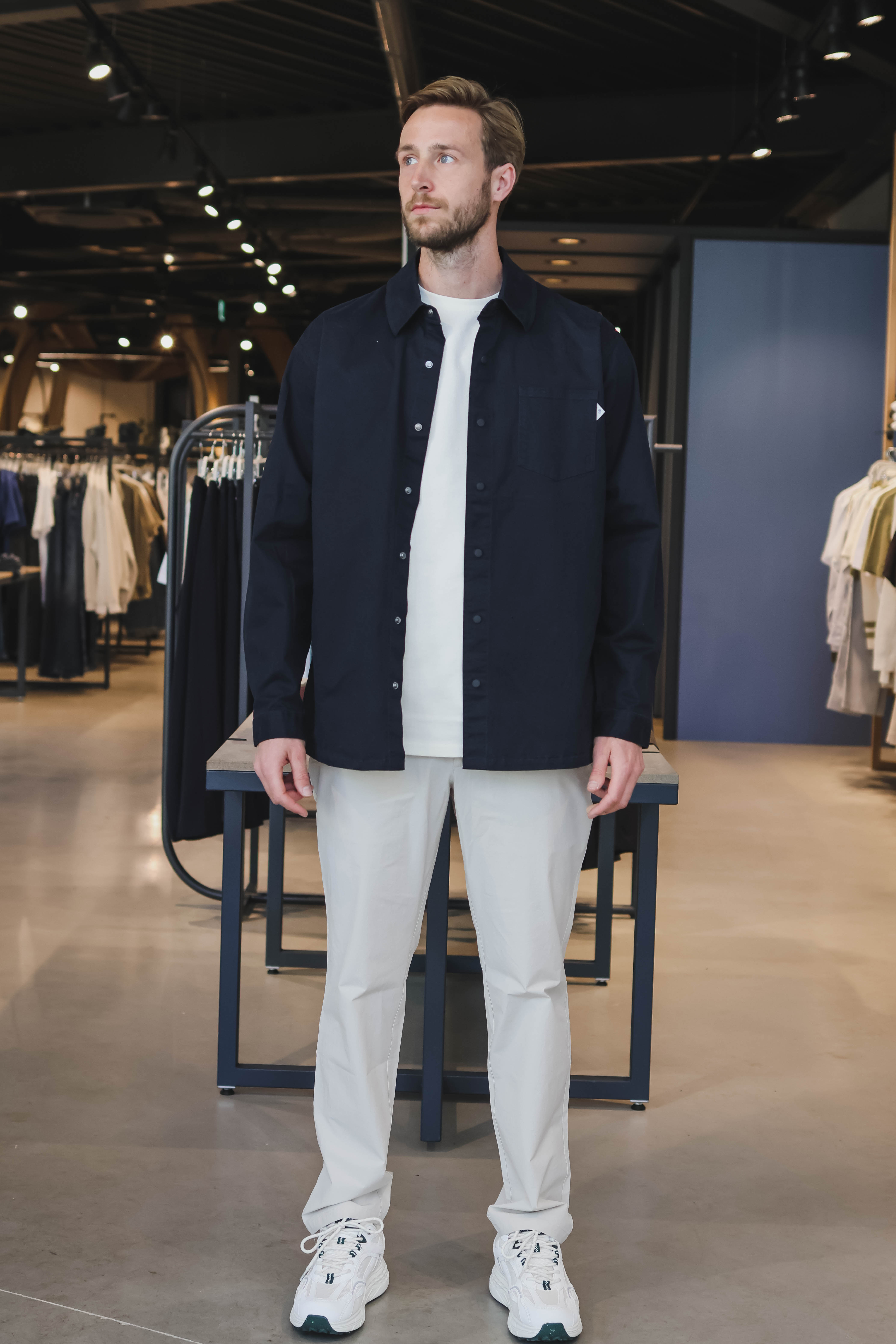 LAW OF THE SEA Heren Overshirt Blauw 3