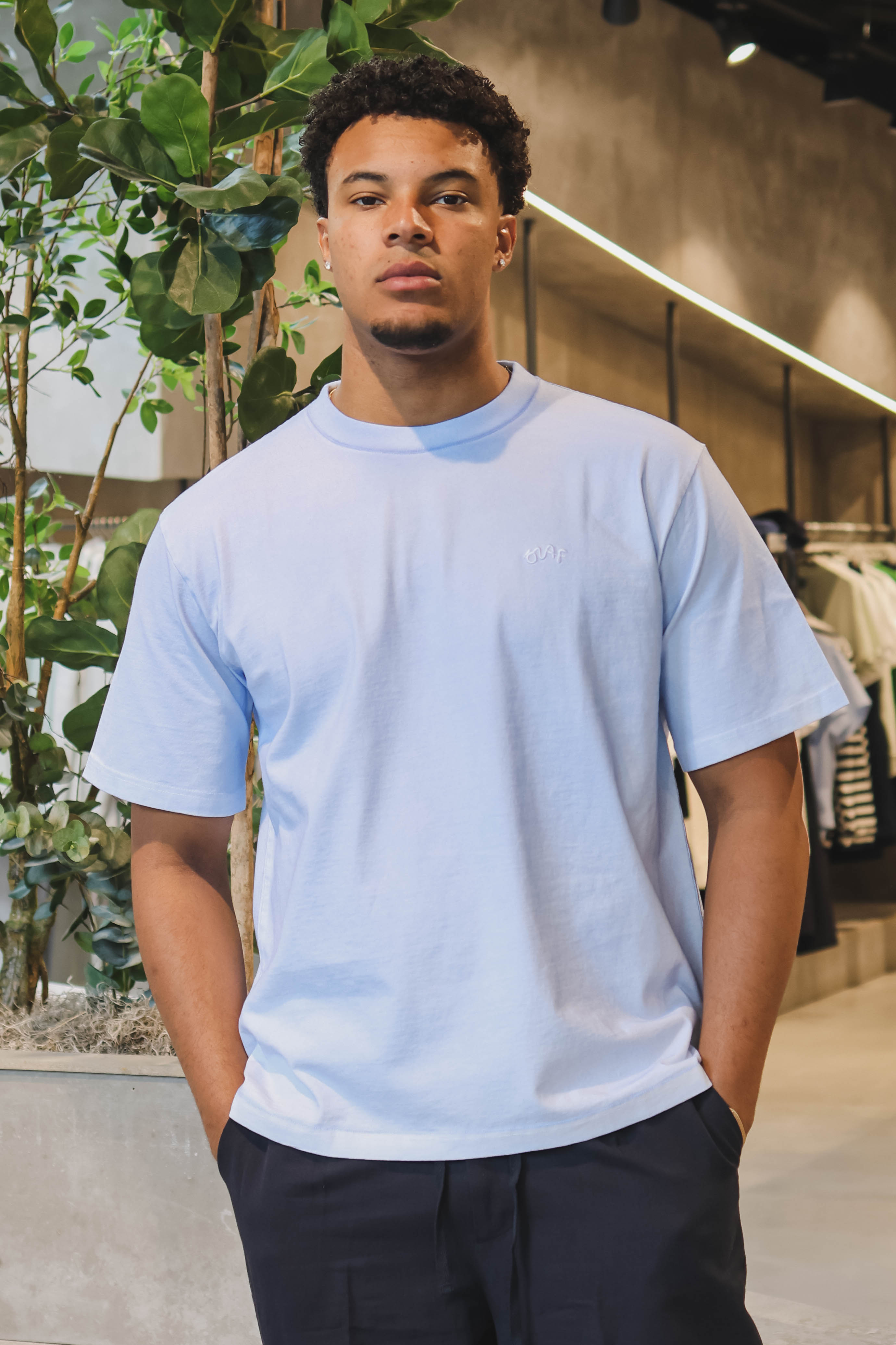 OLAF Heren T-shirt Lichtblauw 1