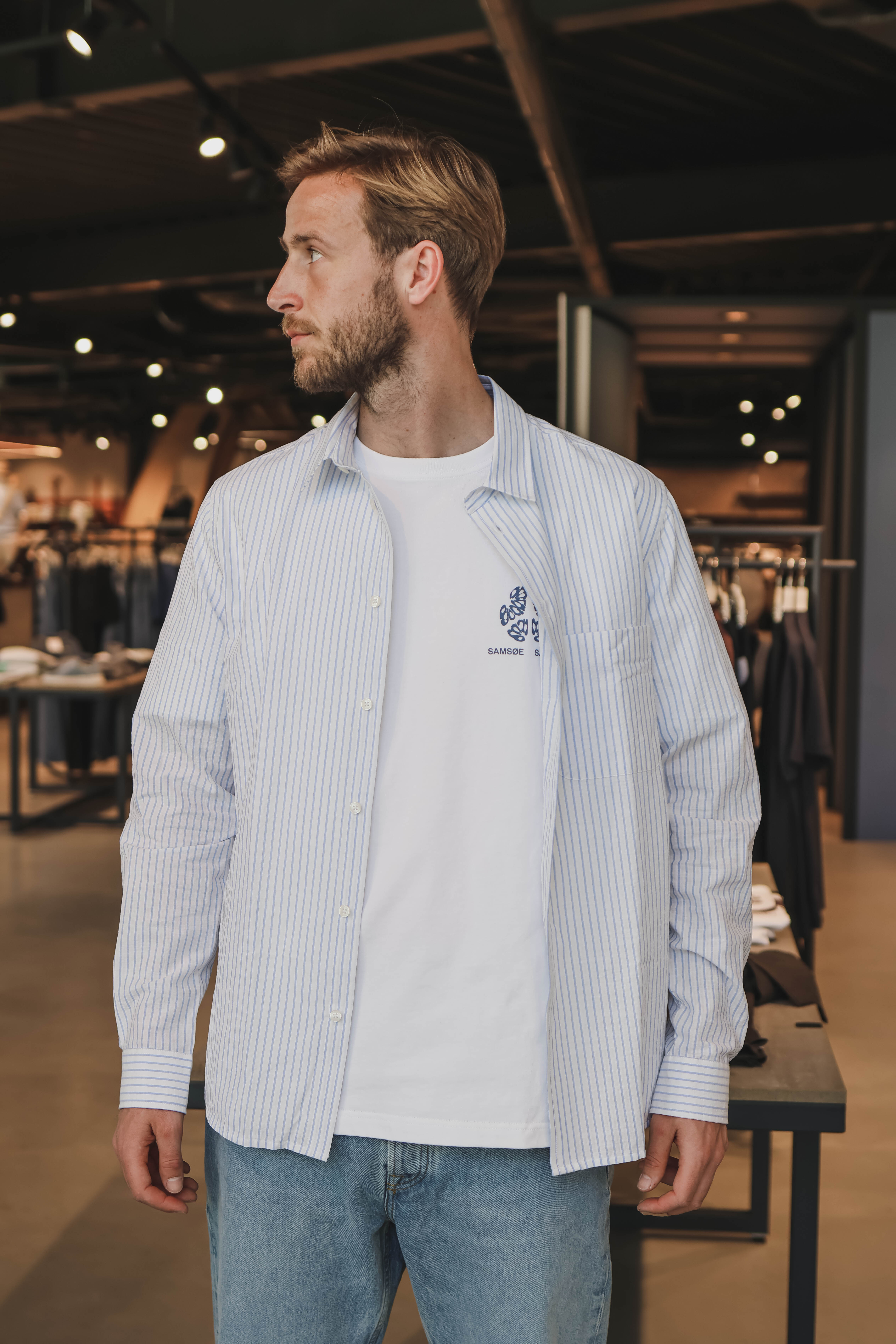 Samsoe&Samsoe Heren Overhemd Lichtblauw 1