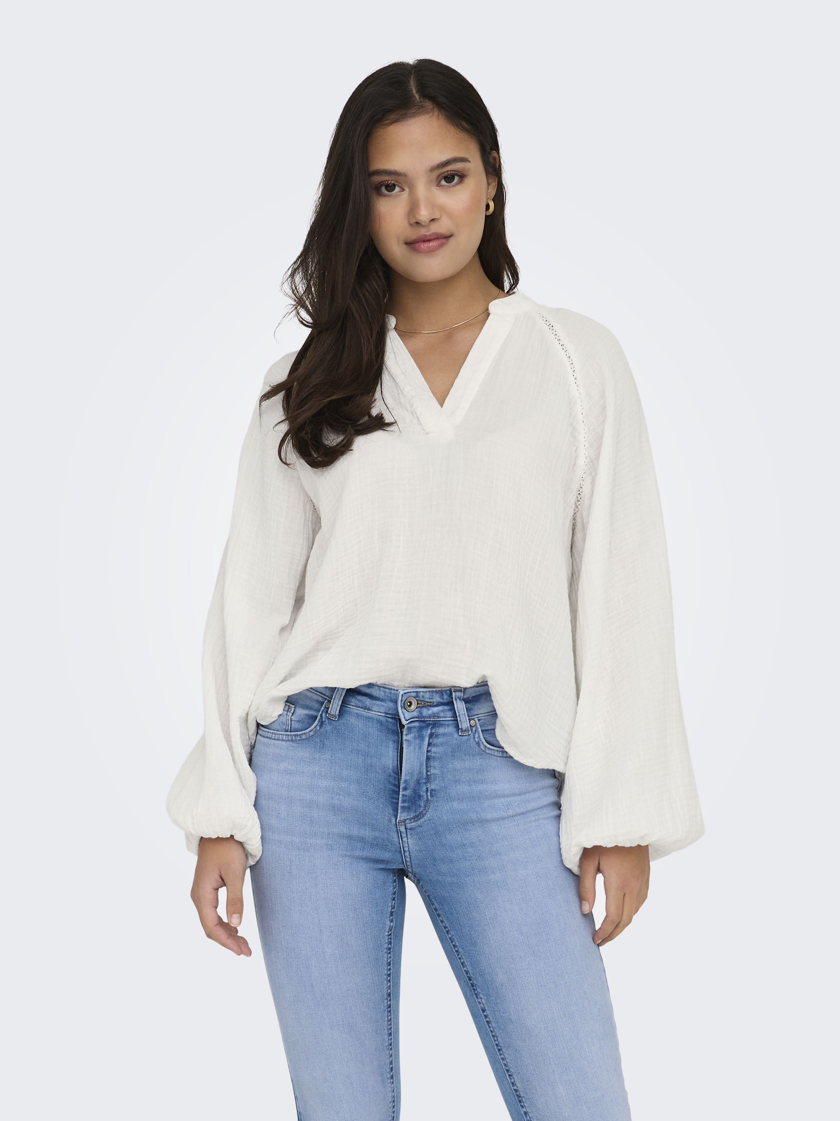 Only Collectie Dames Blouse Wit 1