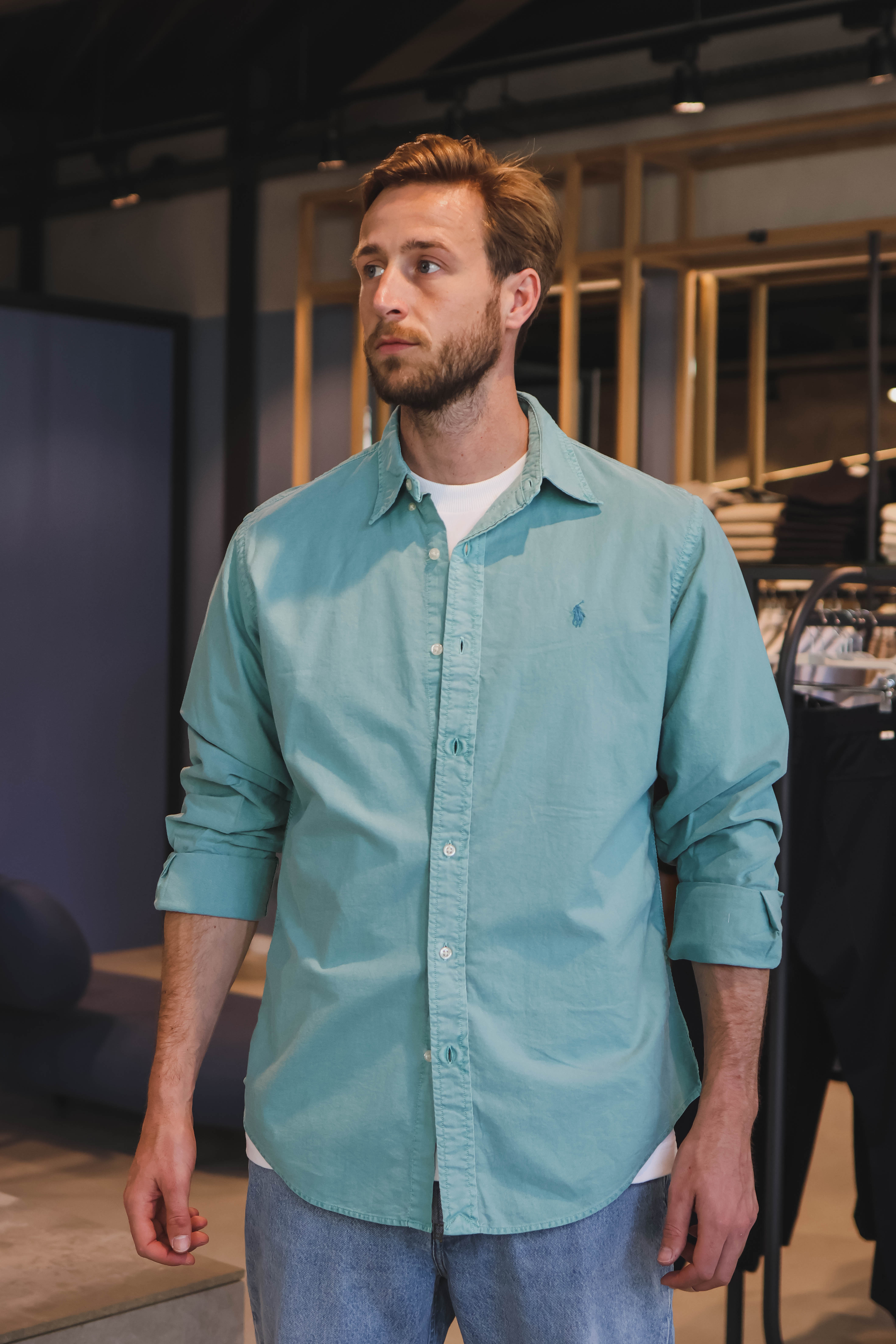 Ralph Lauren Heren Overhemd Groen 1