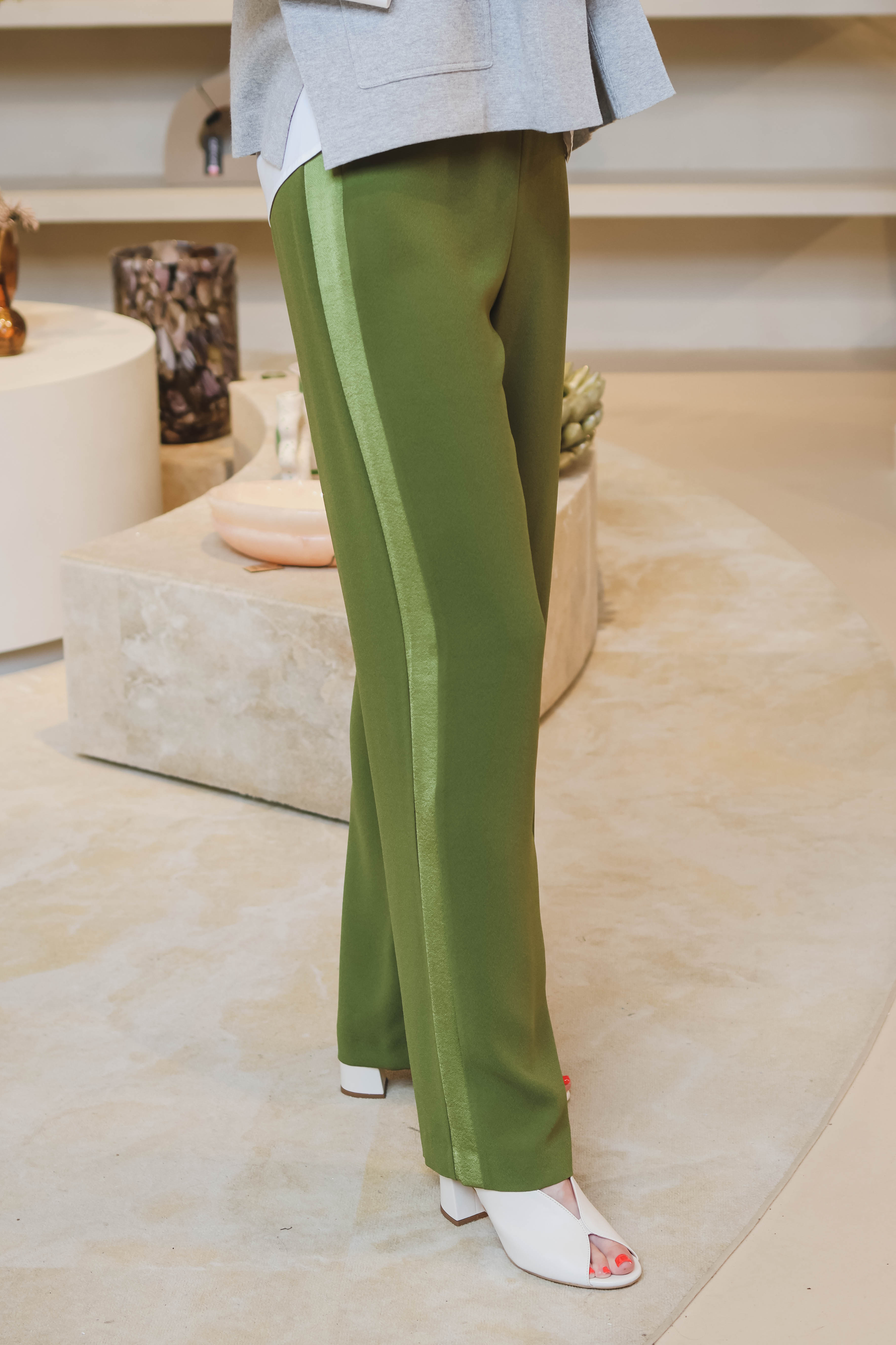 Xandres Dames Broek Groen 1